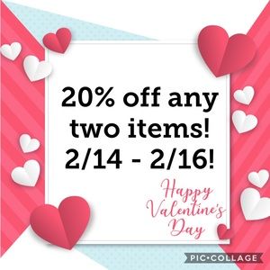 It’s LOVE weekend! 20% off two items you love! 💕